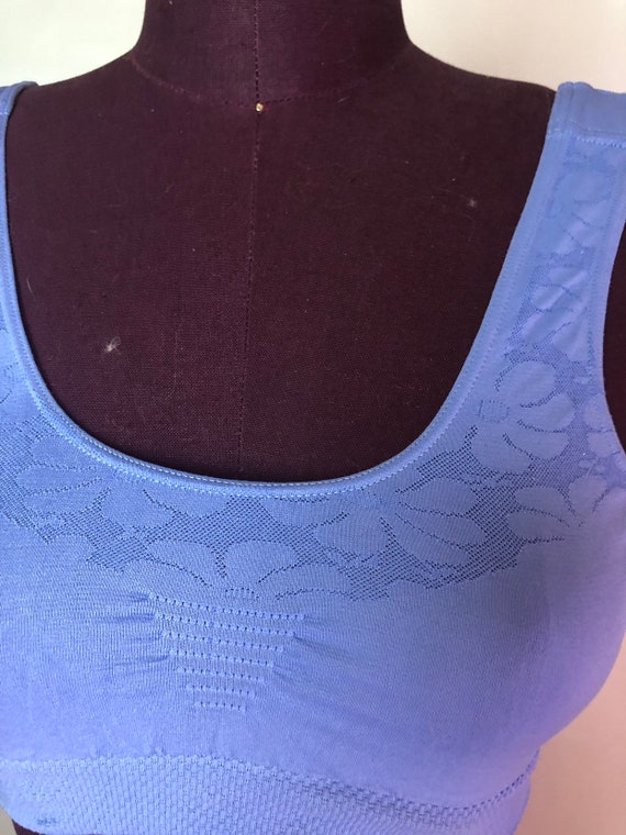 MATCHING Sports Bra + Panties SET Stretchy 1990s Vint… Gem