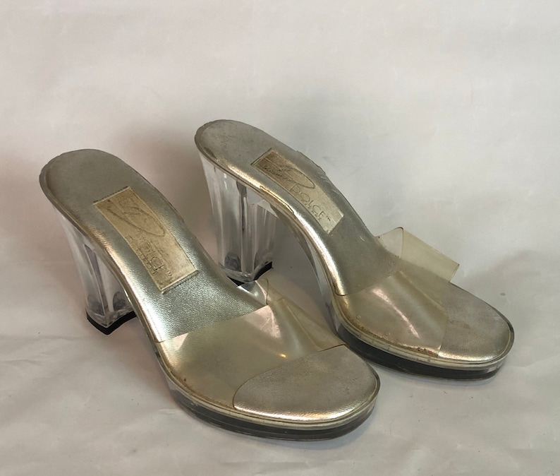 acrylic block heels