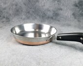 8 inch Skillet, Vintage Revereware, Copper-Clad Revere Ware, Vintage Skillet, Bakelite Handles No Lid, Revereware Skillet