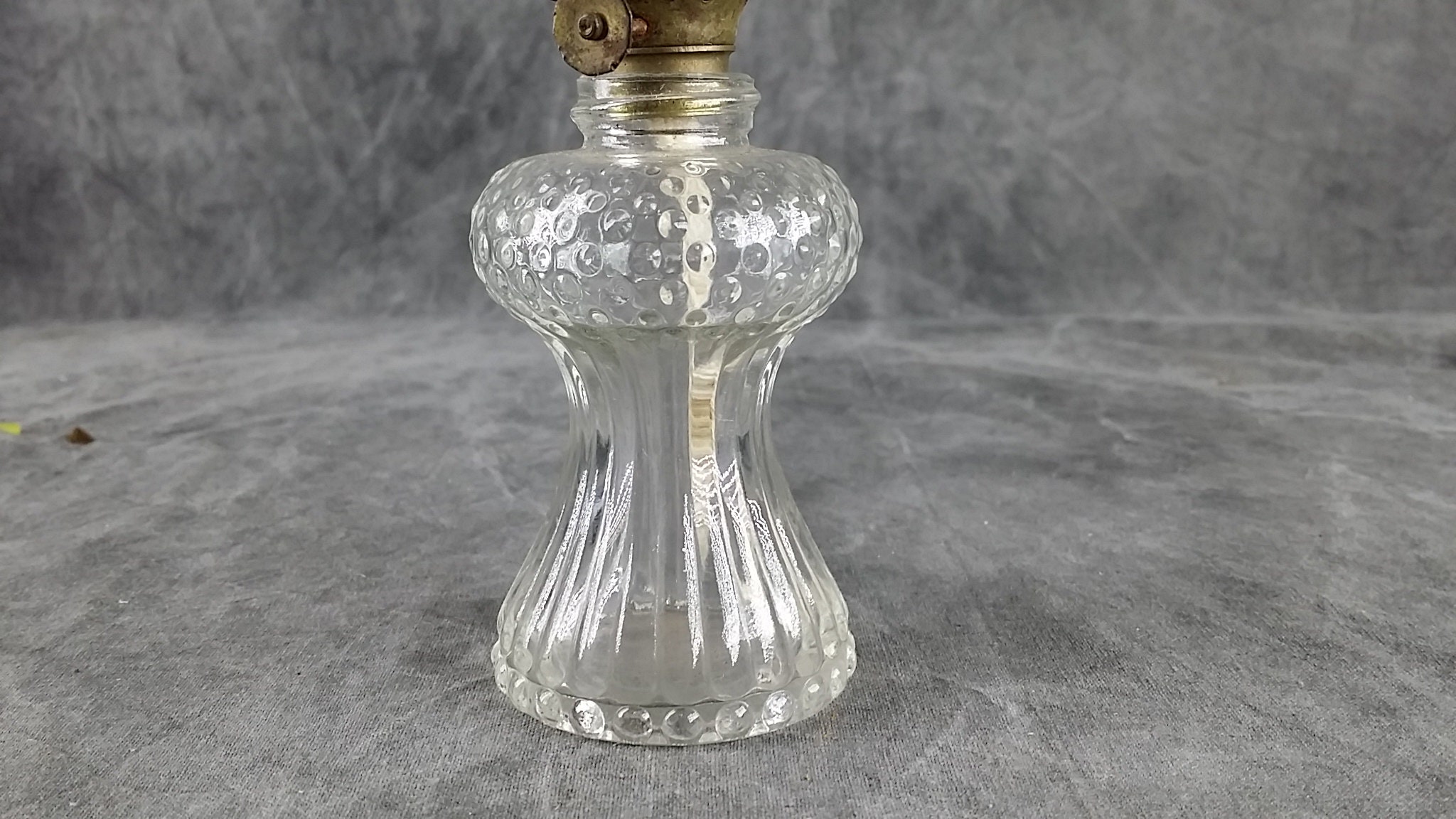 Vintage Mini Oil Lamp Made In Japan Hobnail Glass Oil Lamp Etsy