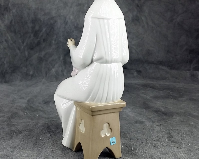 Lladro Nun Sewing White Dress Lladro Time To Sew Etsy