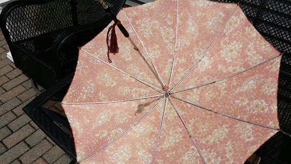 Vintage Hasi Hato Umbrella, Parasol, Metal Shaft,… - image 5