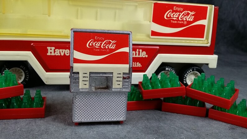 Toy Truck and Trailer Big Rig Truck with Soda Crates Buddy L Coca Cola Delivery Truck Coca Cola Collectable