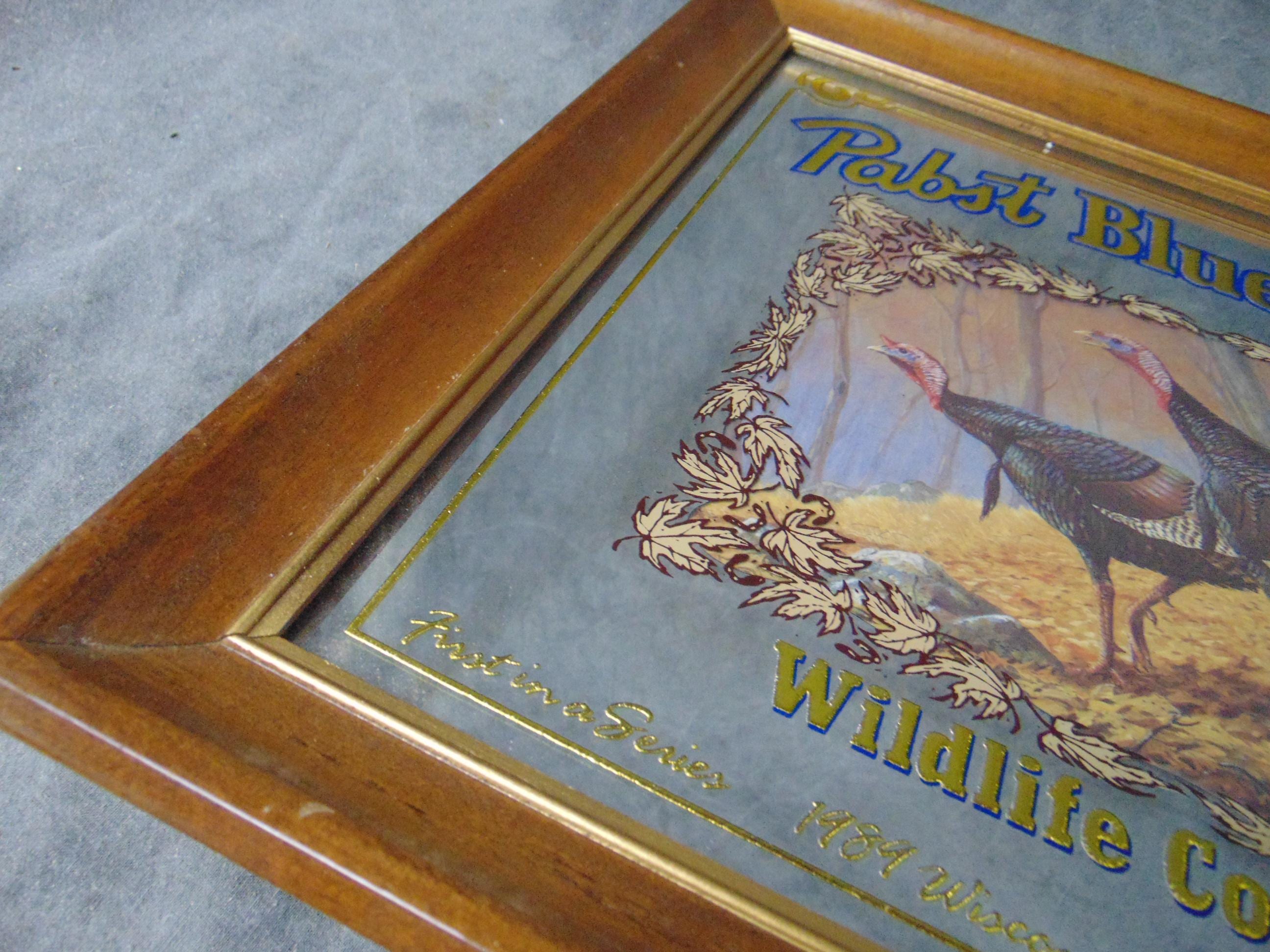 Pabst Blue Ribbon Mirror, Wildlife Series, Pabst Bar Mirror