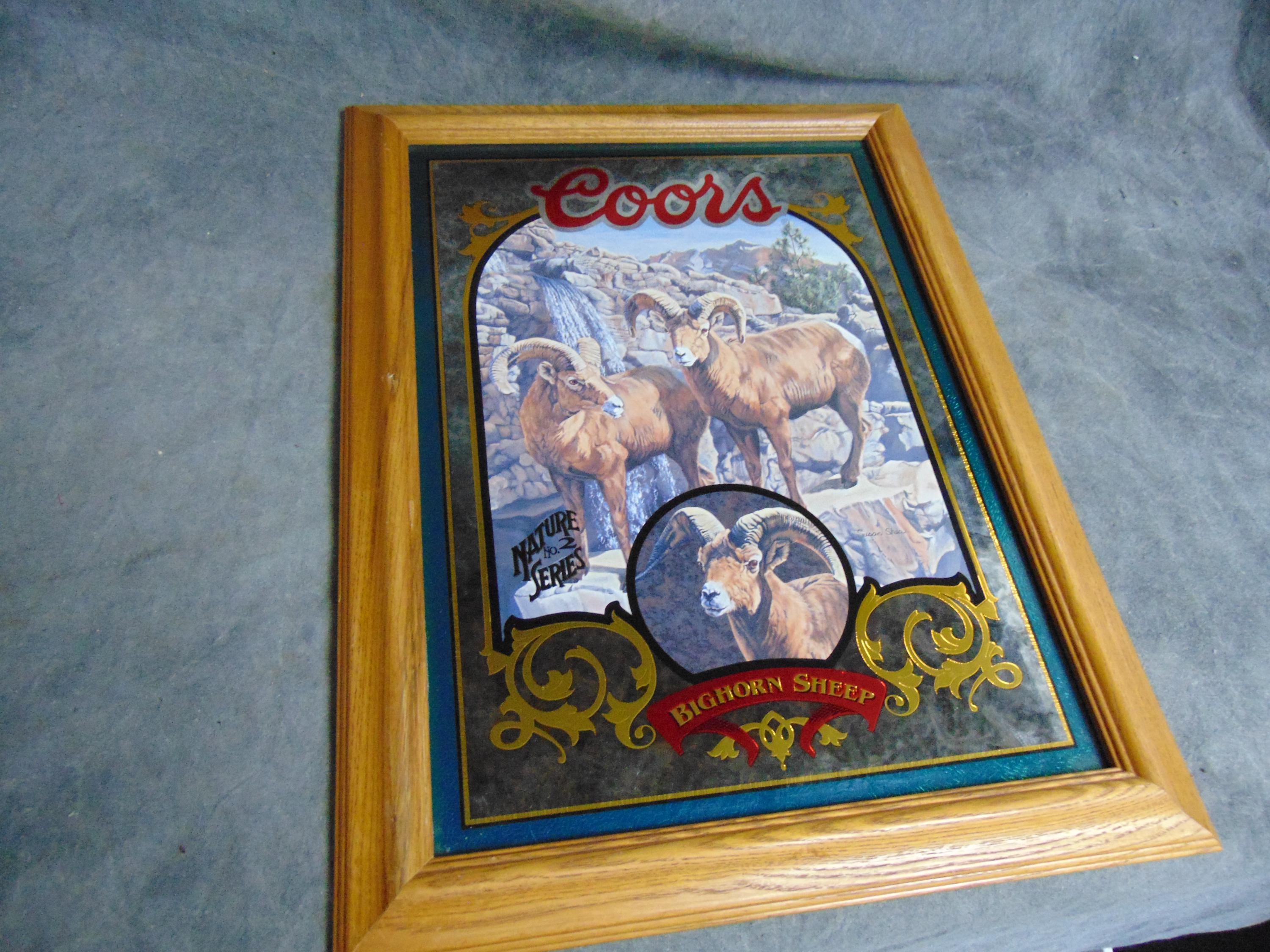 Coors Mirror アメリカン　ビンテージ　雑貨　ミラー Great Condition Coors Mirror, Nature Series, Number 2 in the