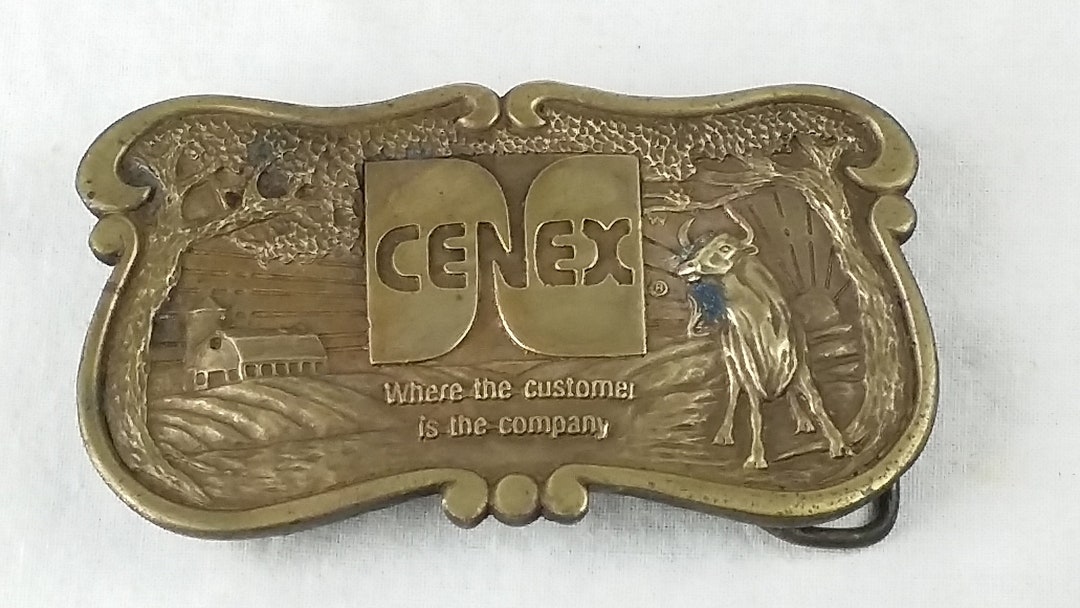 CENEX Belt Buckle, CENEX Farmers Union Central, St Paul Minn Etsy