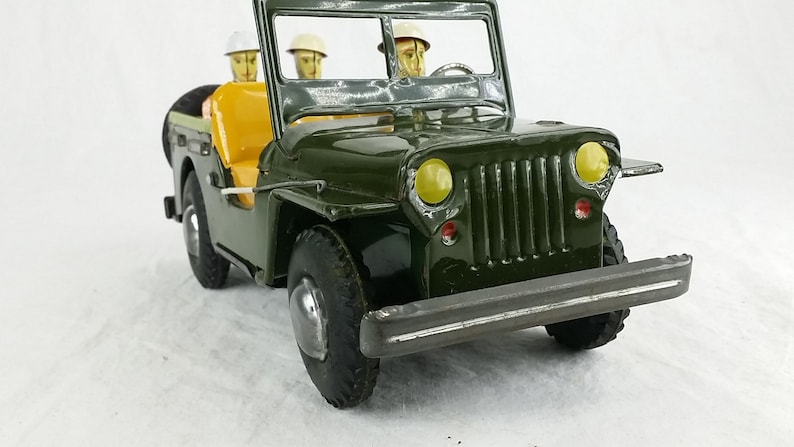 Tin Metal Toy Jeep Vintage Mitsuhashi Tin Jeep Vintage Tin | Etsy