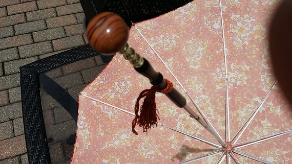 Vintage Hasi Hato Umbrella, Parasol, Metal Shaft,… - image 7