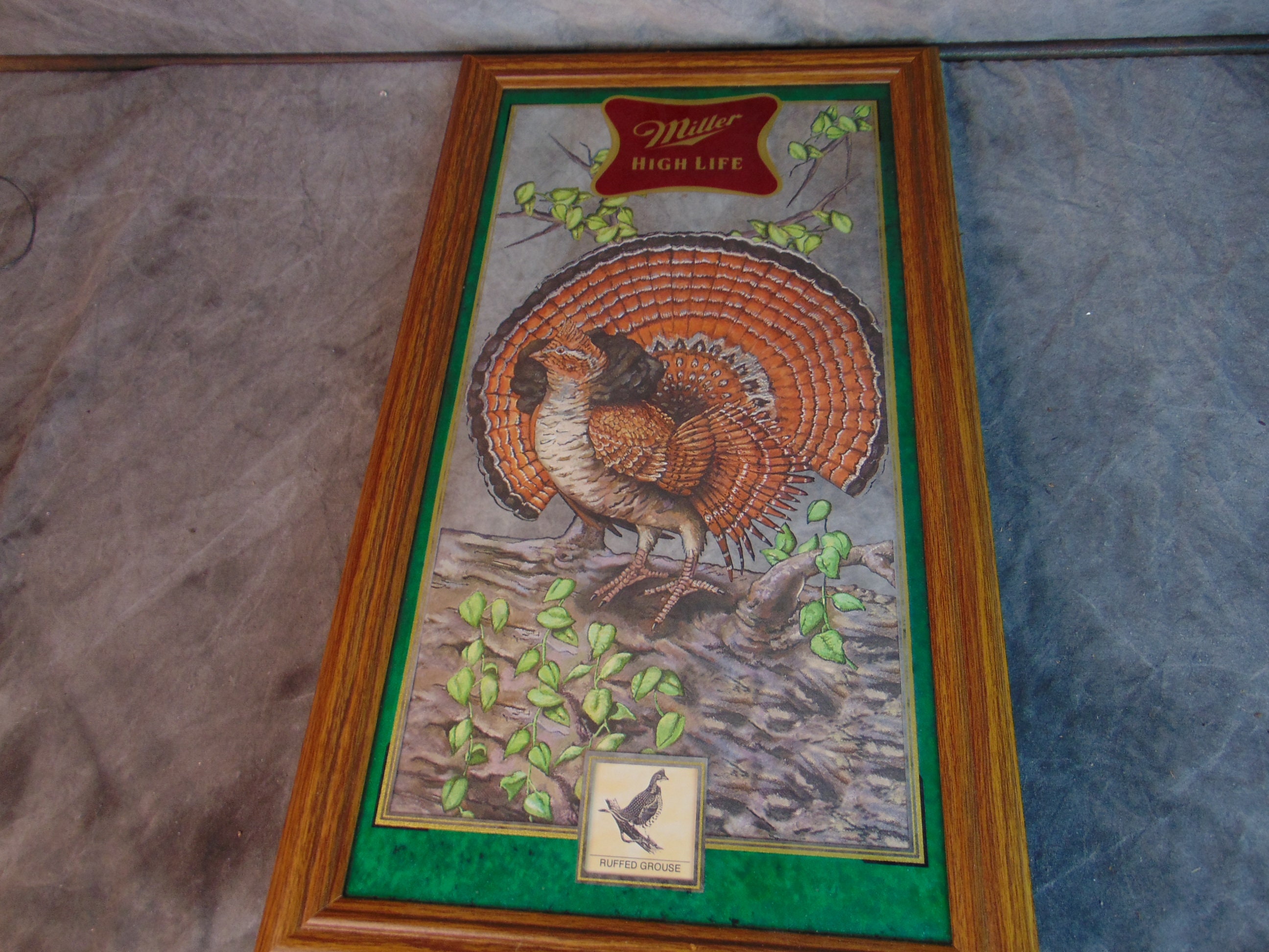 NEW Miller High Life Ruffed Grouse Bar Mirror, Limited Edition Mirror, Miller Ruffed Grouse Mirror, Robert Evans