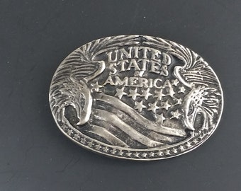 Engraved Silver Tone Belt Buckle, Manor House South Dakota  display picture 2