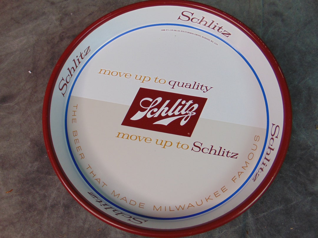 Vintage Schlitz Servng Tray, Schlitz Bar Tray, Beer Tray, Servers Tray