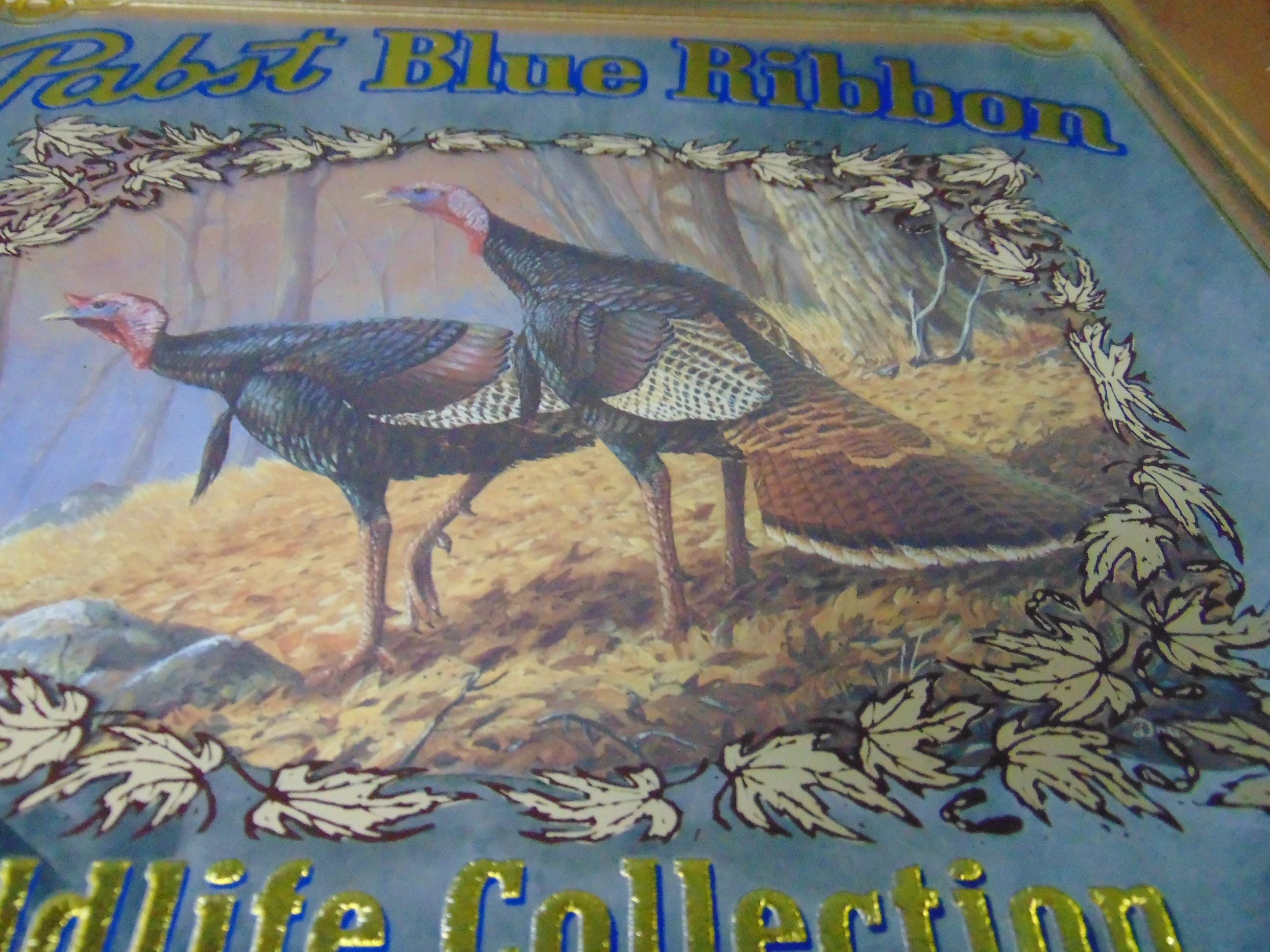 Pabst Blue Ribbon Mirror, Wildlife Series, Pabst Bar Mirror