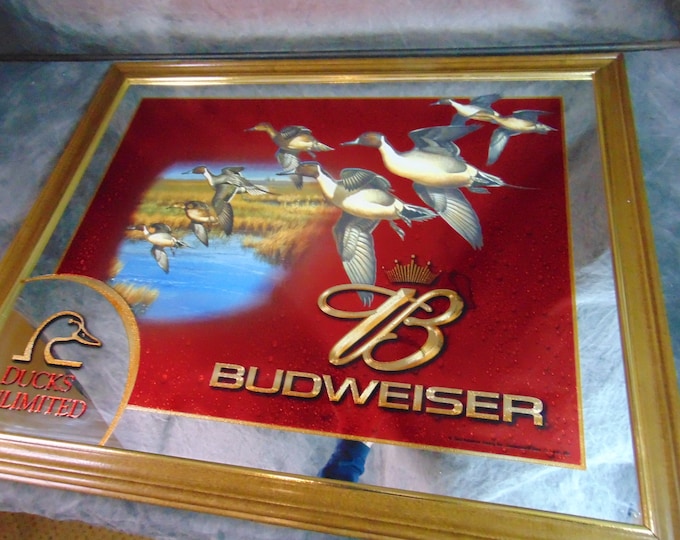 Budweiser Bar Mirror, Budweiser Beer Mirror, Mallard Duck, Ducks