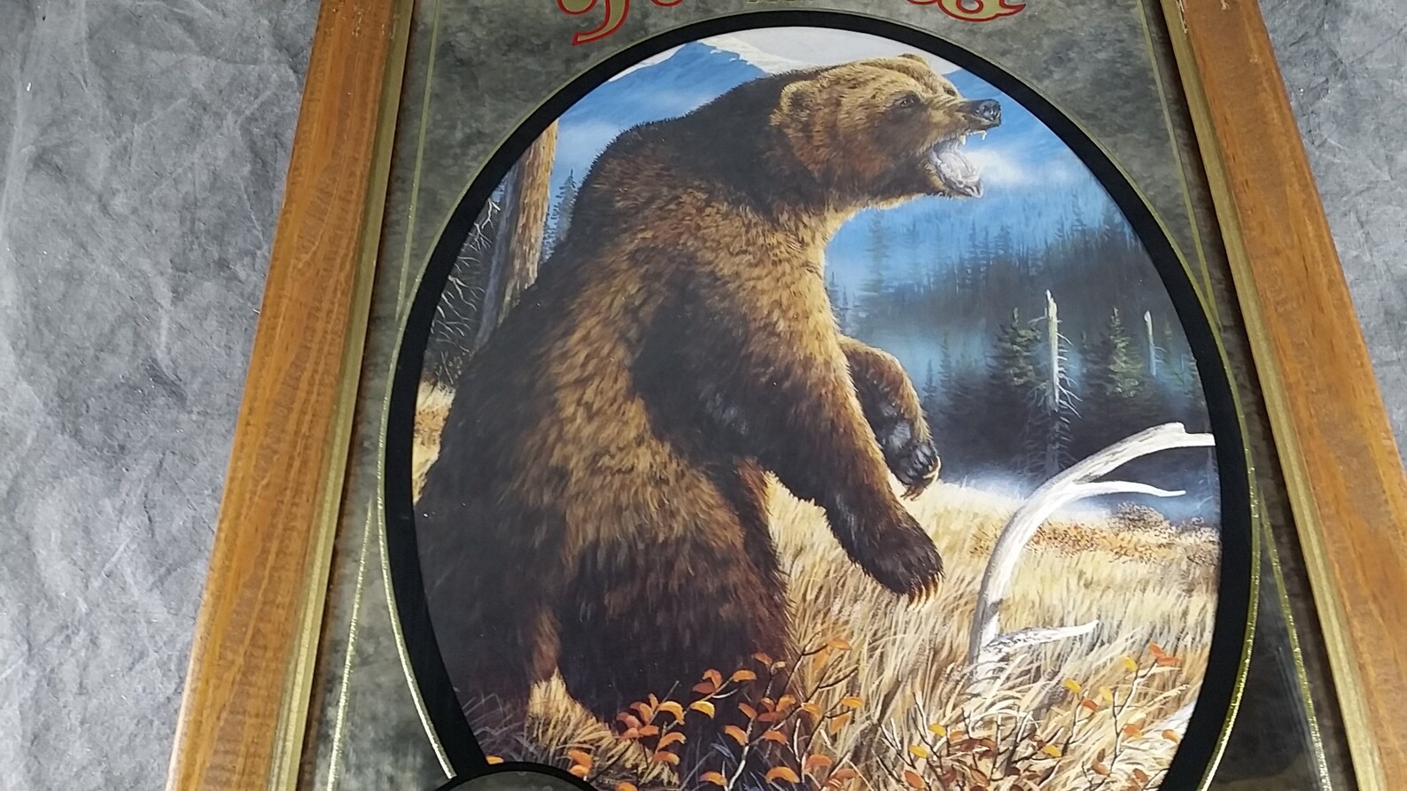 LIKE NEW Hamms Beer Grizzly Bear Mirror Hamms Bear Grizzly Etsy