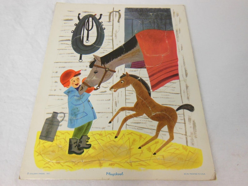 Playskool A Boy and His Horse Tray Puzzle Golden Press 80-7B