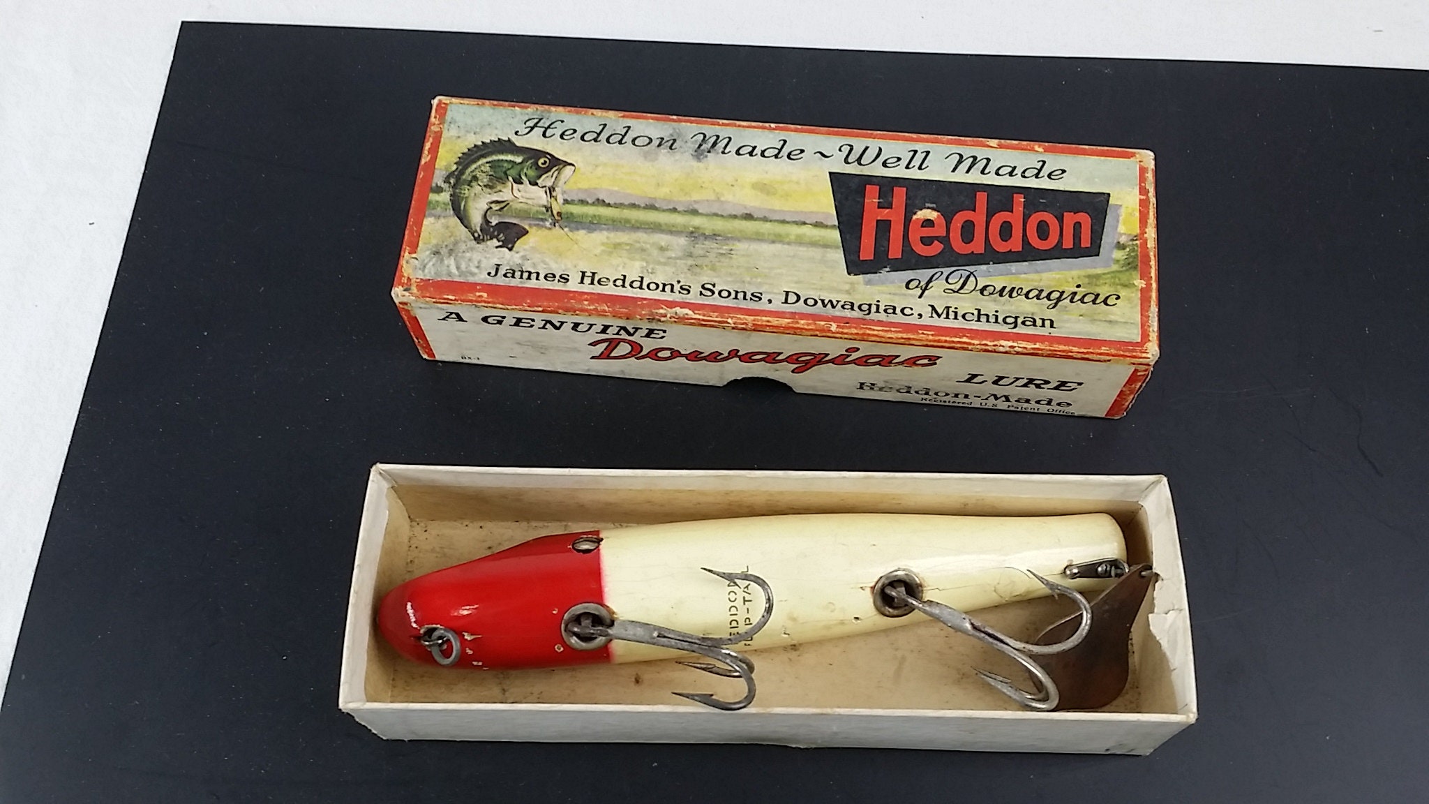 Heddon Flaptail  Old Antique & Vintage Wood Fishing Lures Reels