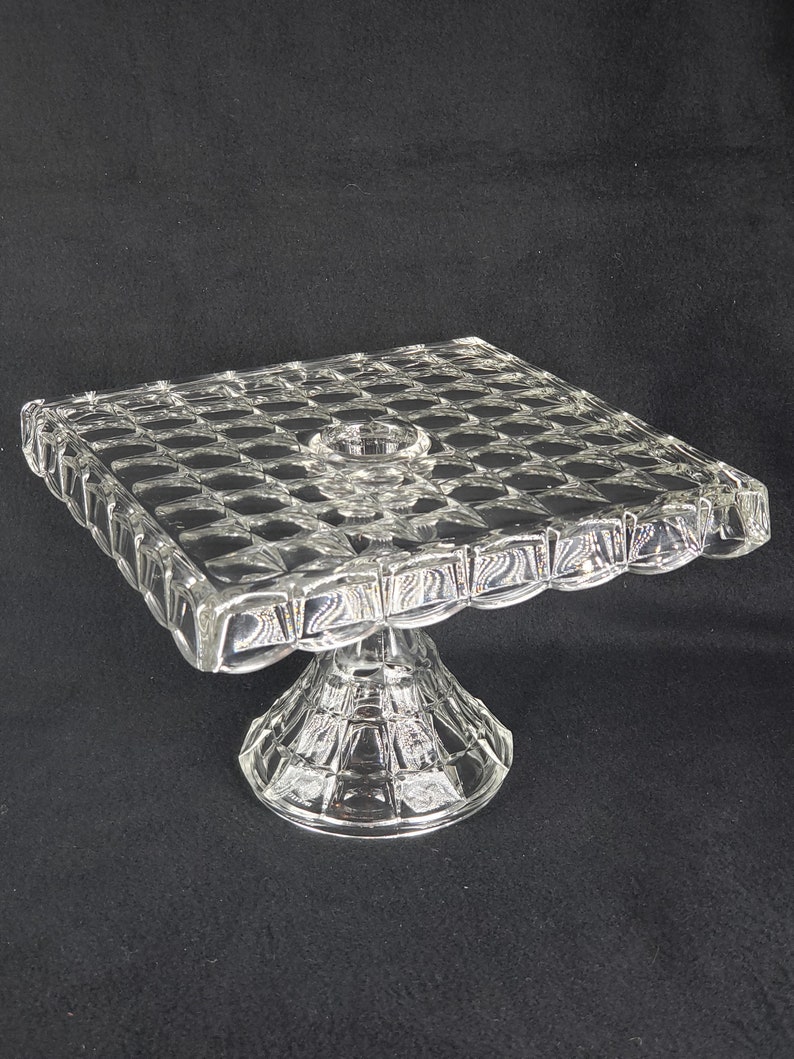 Indiana Glass Constellation Cake Stand With Rum Well Vintage Etsy