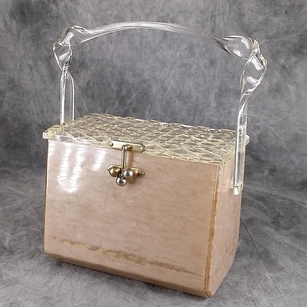 Lucite Handbag Purse, 1950's, Wonderful Condition, Vintage Lucite Handbag