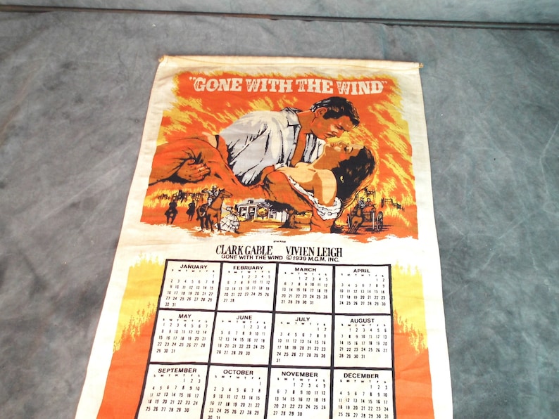 Vintage Gone With the Wind Calendar 1977 Scarlett O'hara Etsy