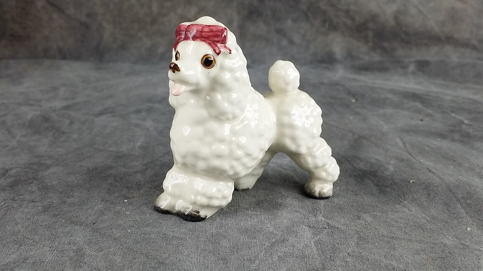 China Dog Miniature Poodle Figurines Mini Collectibles Made Etsy