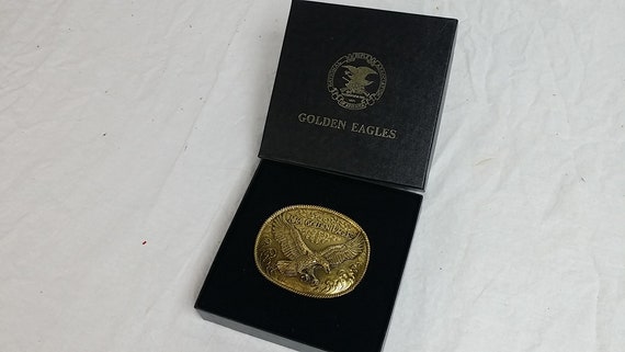 Nra Golden Eagles Souvenir Belt Buckle Nra Buckle Golden Eagles Belt Buckle Brass Belt Buckle