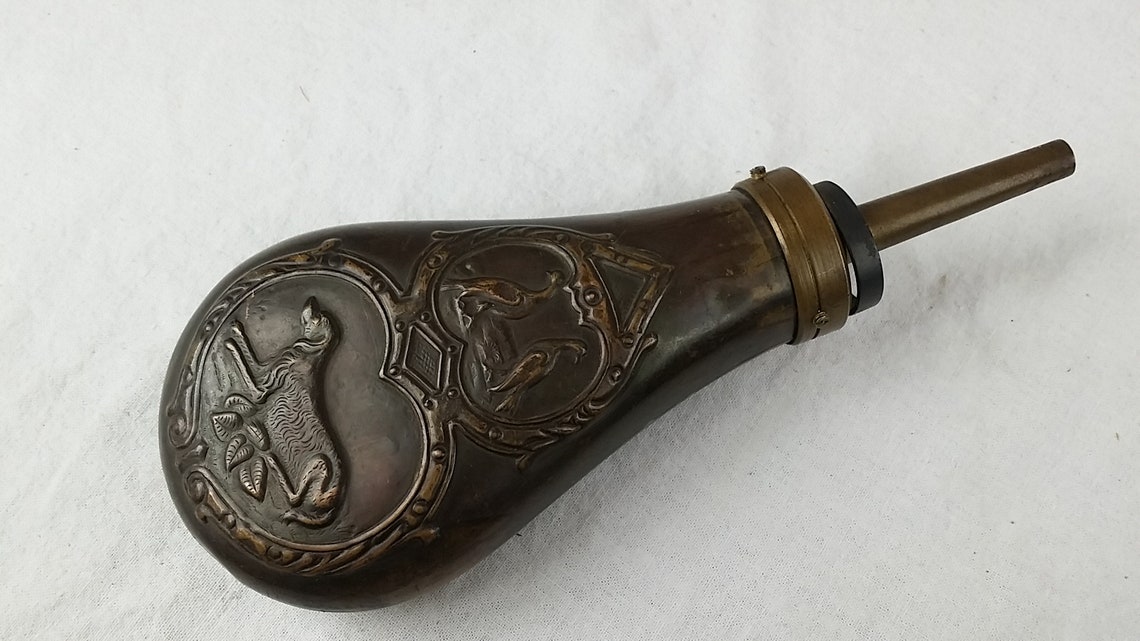 Vintage Black Powder Flasks Made in Italy DP Copper and Etsy