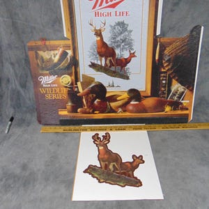Expositor de cartón para mostrador Miller High Life, expositor de cerveza Miller High Life, expositor publicitario para minoristas de la serie Miller Wildlife