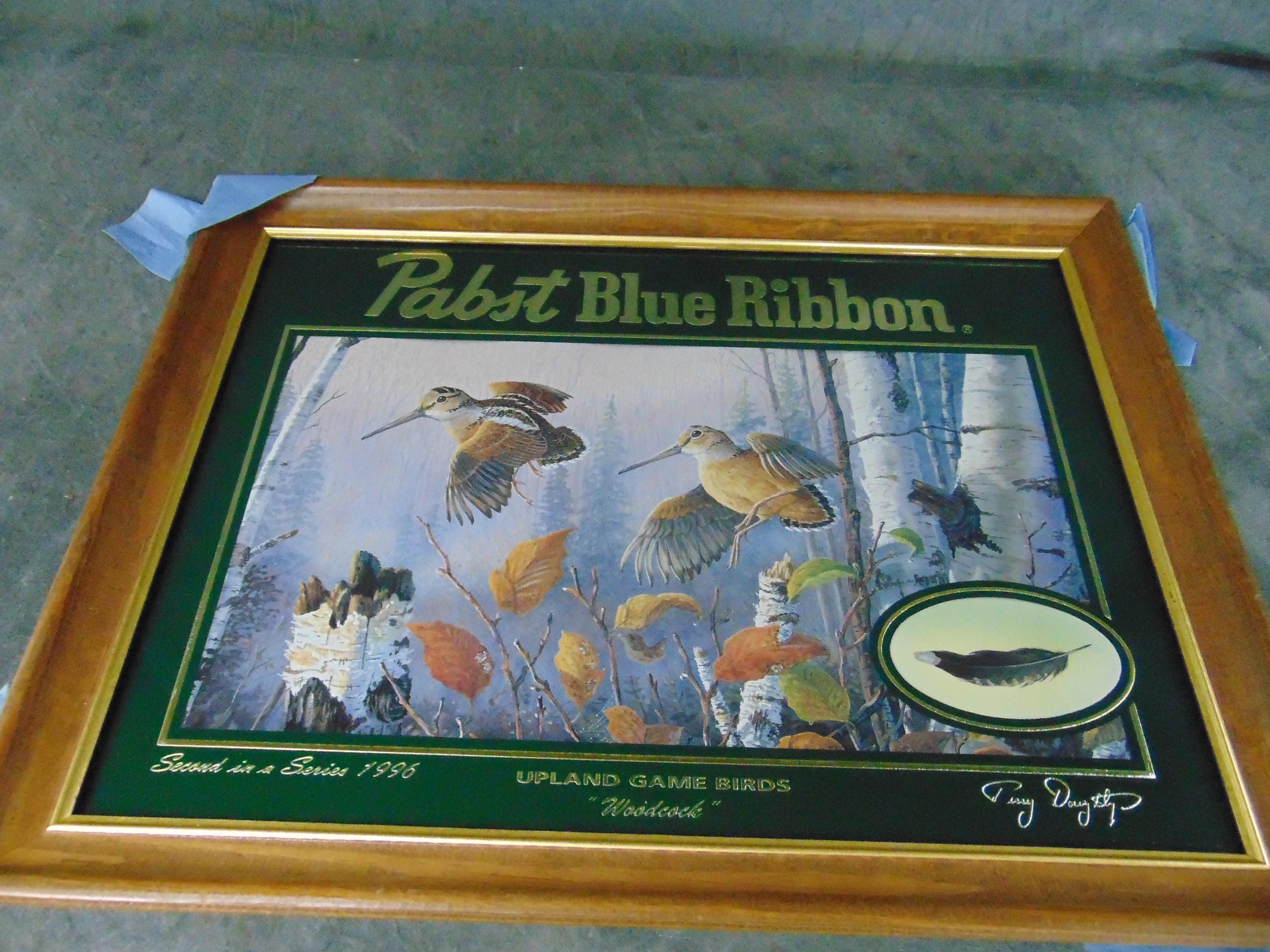 New Condition Pabst Blue Ribbon Mirror, Wildlife Series, Pabst Bar