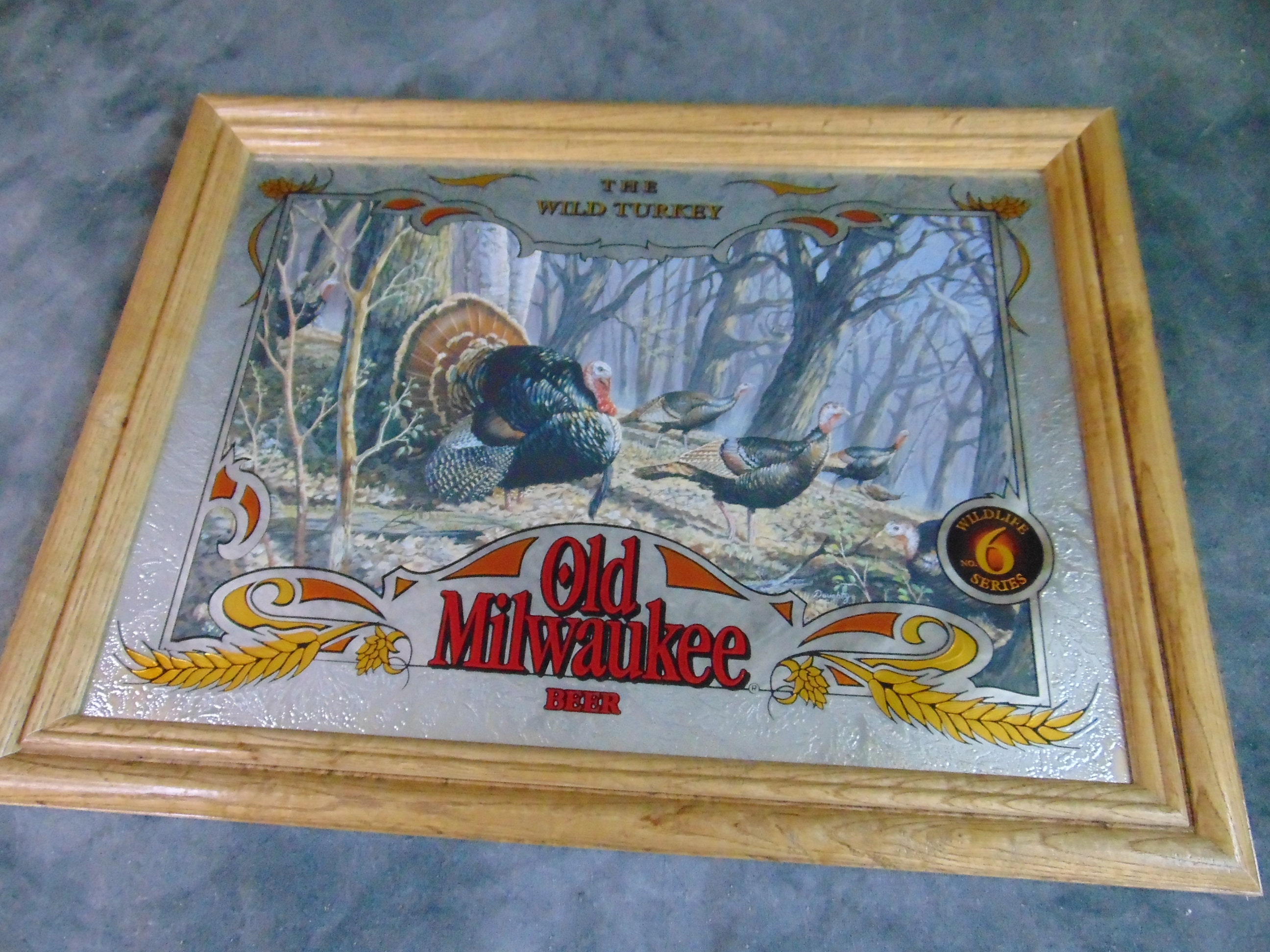 Old Milwaukee Mirror, Wildlife Series, the Wild Turkey