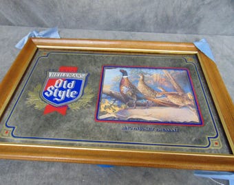 Old Milwaukee Mirror, Wildlife Series, the Wild Turkey, Pabst Bar