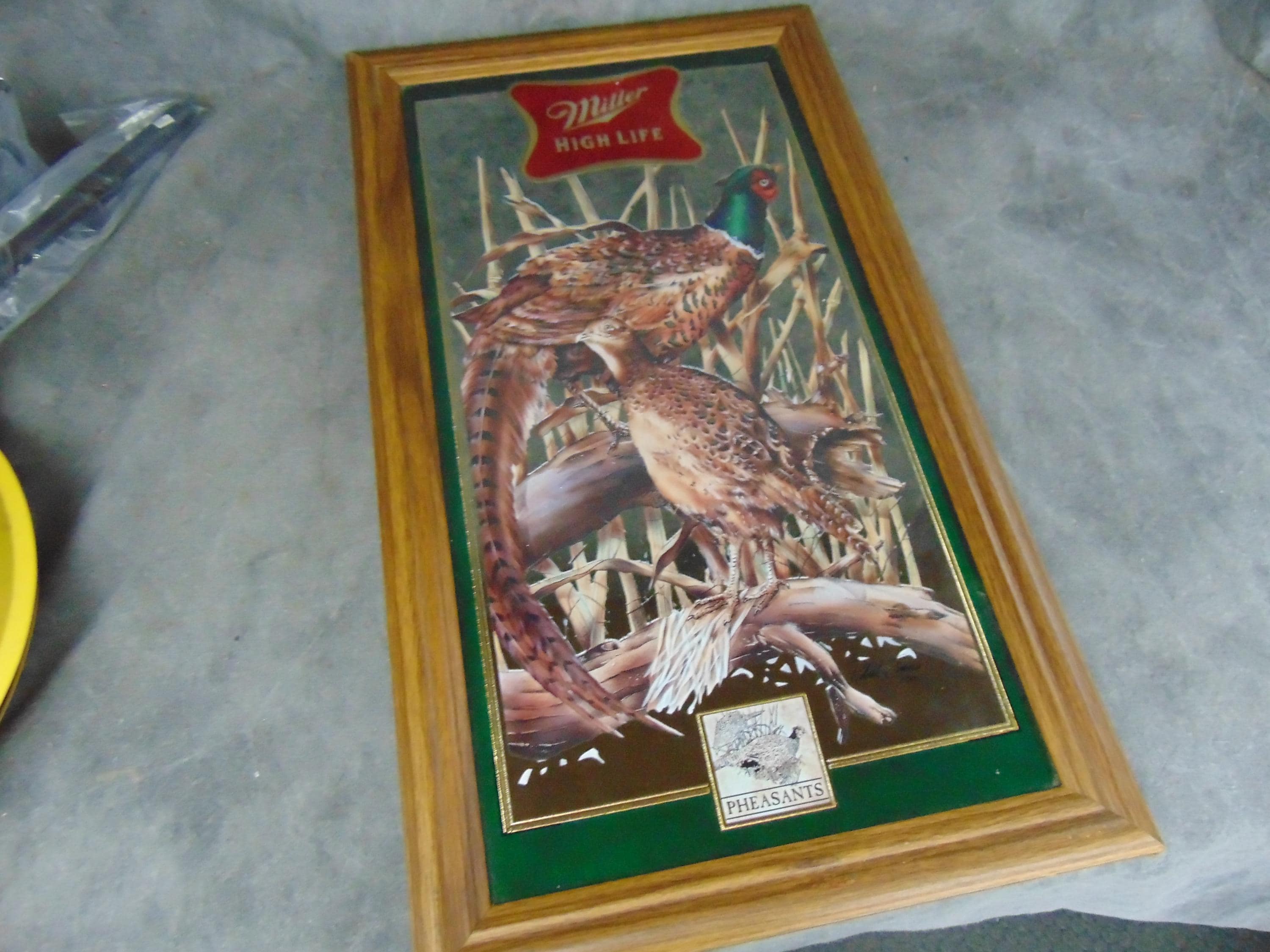 Série Miller High Life Wildlife en très bon état, miroir en édition limitée, miroir Miller Pheasants, Robert Evans, miroir Miller Bar