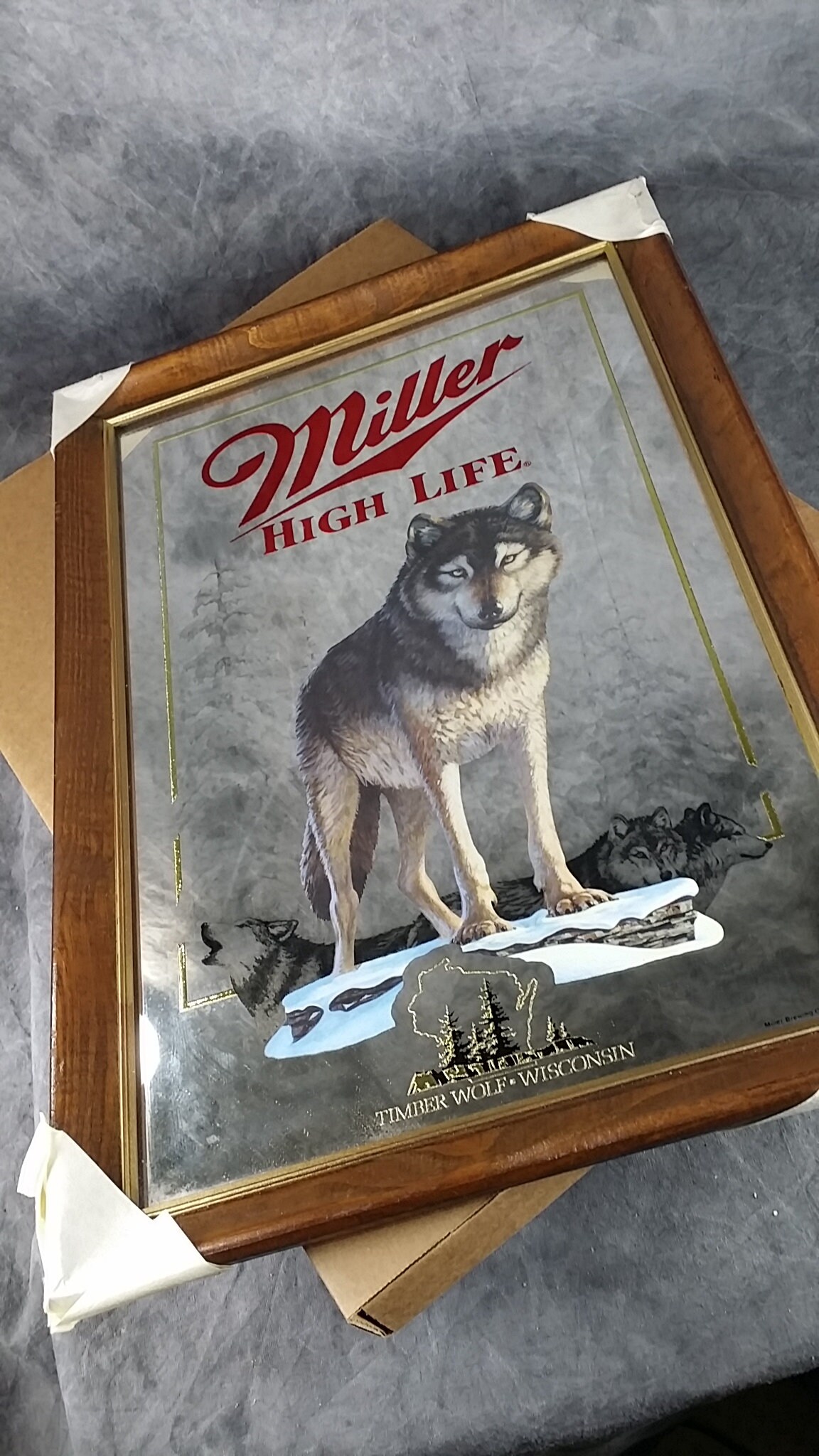 NEW Miller High Life Wolf Mirror Wildlife Series Third In Etsy