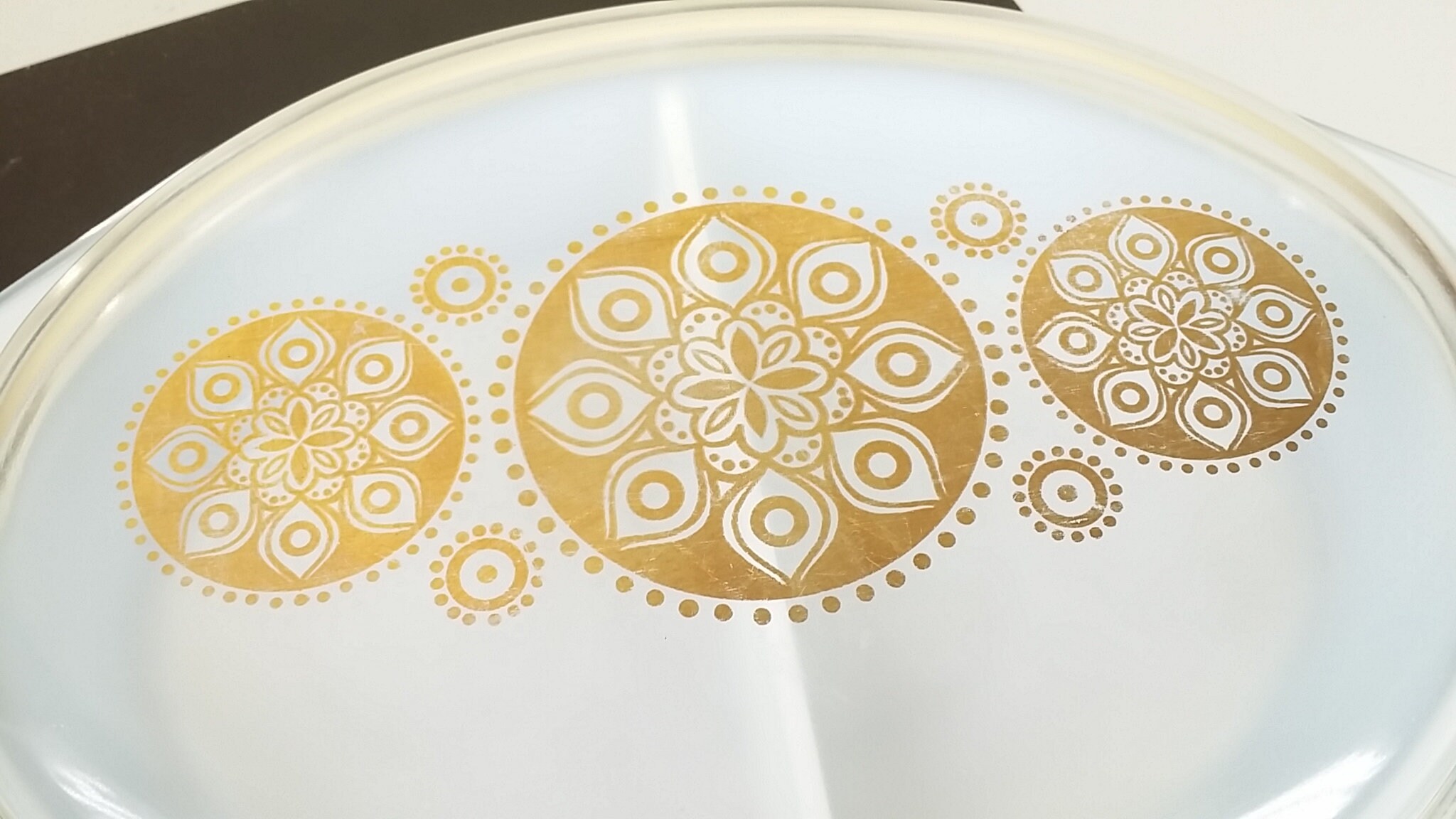 Vintage Pyrex Royal Design Divided Casserole With Gold - Etsy