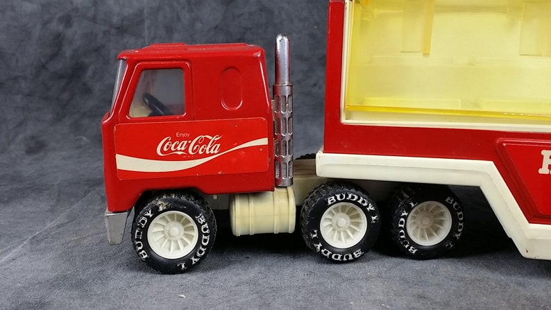 Toy Truck and Trailer Big Rig Truck with Soda Crates Buddy L Coca Cola Delivery Truck Coca Cola Collectable