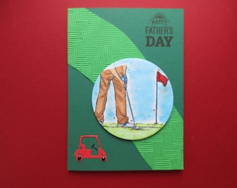 Father's Day Golf Card, Man Putting