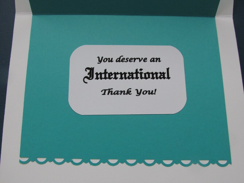 Thank You Card in Many Languages Beautifully Colored Handmade Etsy