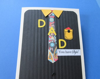 Father's day card, "Dad, You have Style!", shirt and tie