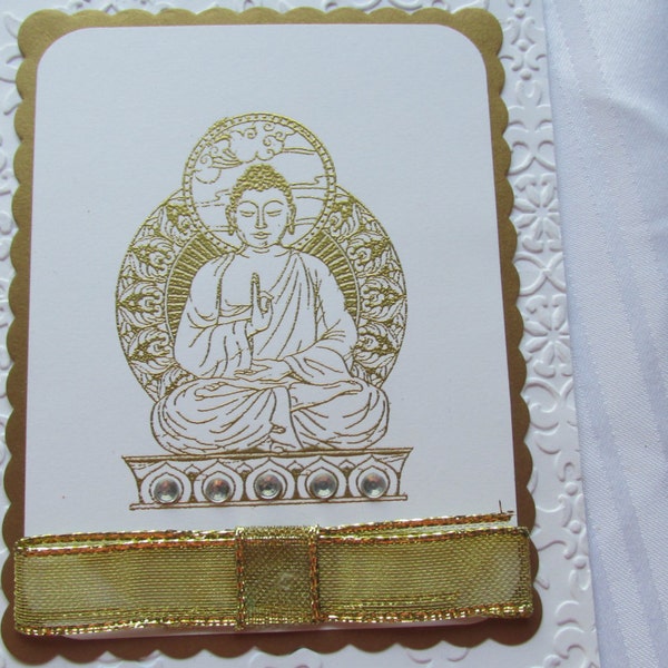 Buddha, meditation note card:  see section "NOTE CARDS Blank" --(ONE card.)