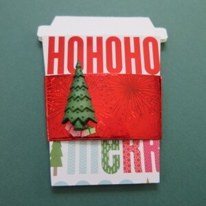 Carta regalo di Natale, forma di tazza da viaggio per caffè / cacao / tè.  Divertimento per dare divertimento per ricevere! (unico nel suo genere) non trovato nei negozi.