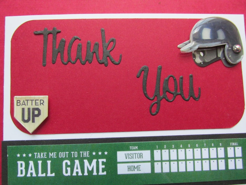 and score board Baseball Coach Thank you card Coach with banner Take me out to the BALL GAME Thank You