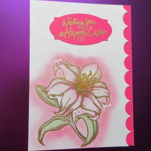 Carte de Pâques, belle Lilly, « Je vous souhaite de joyeuses Pâques »,