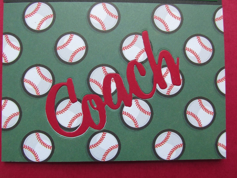 and score board Baseball Coach Thank you card Coach with banner Take me out to the BALL GAME Thank You