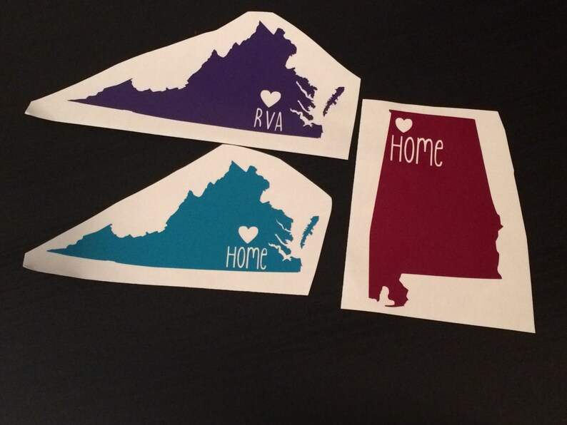 Virginia Home Decal Customize w/ any state/hometown Etsy