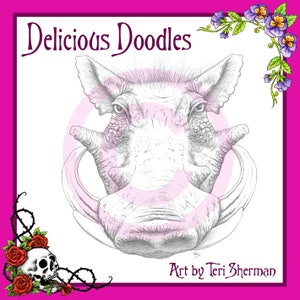 Greyscale Water Buffalo Sketch Illustration Digital Stamp Etsy