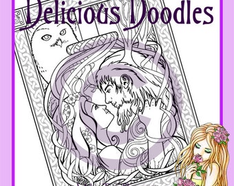 Digital Stamp, Colouring Page - God/Goddess Page, May, Beltane