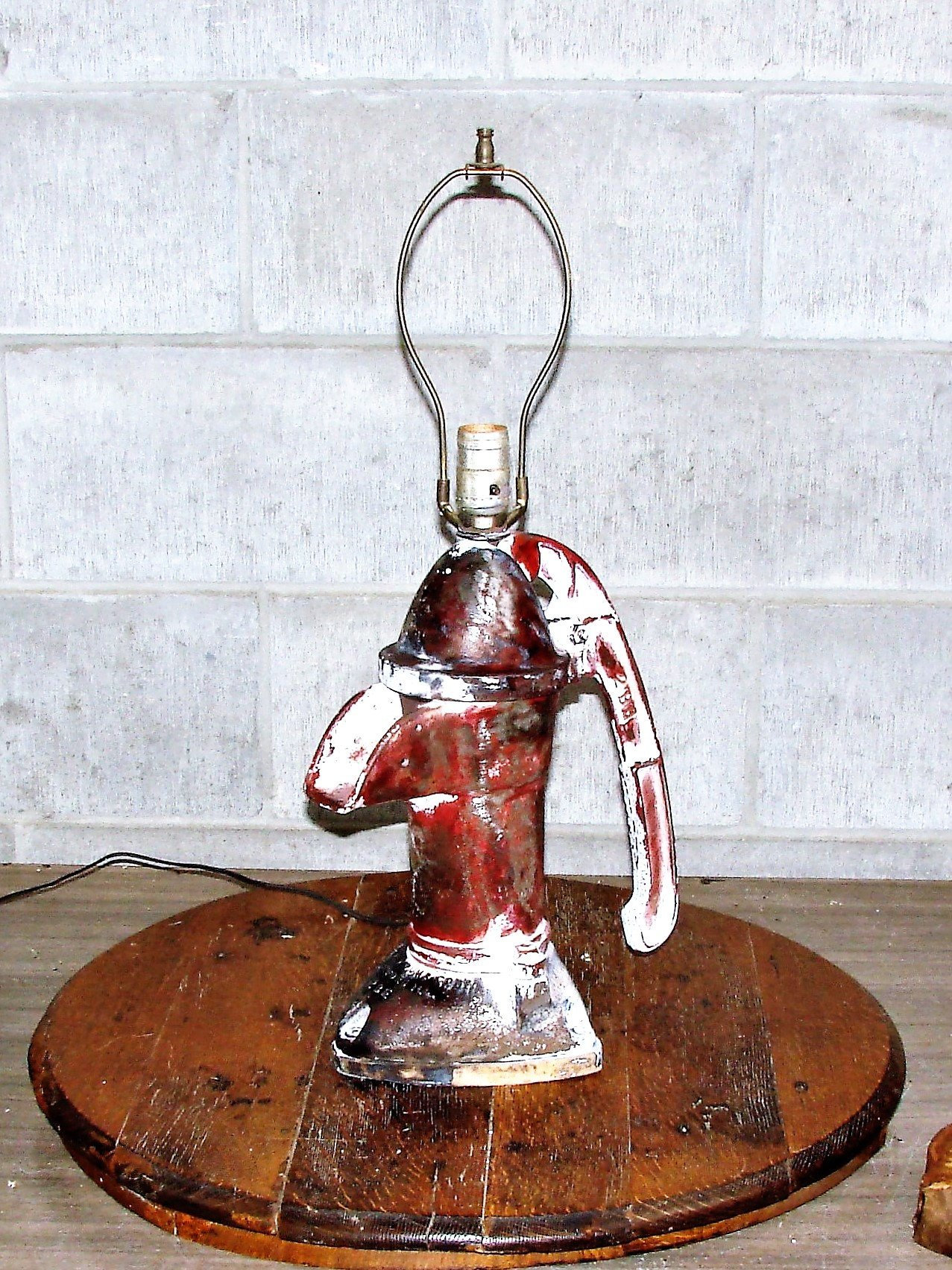 Rustic Iron Lamp Antique Farm Pitcher Pump Made Into Table Etsy