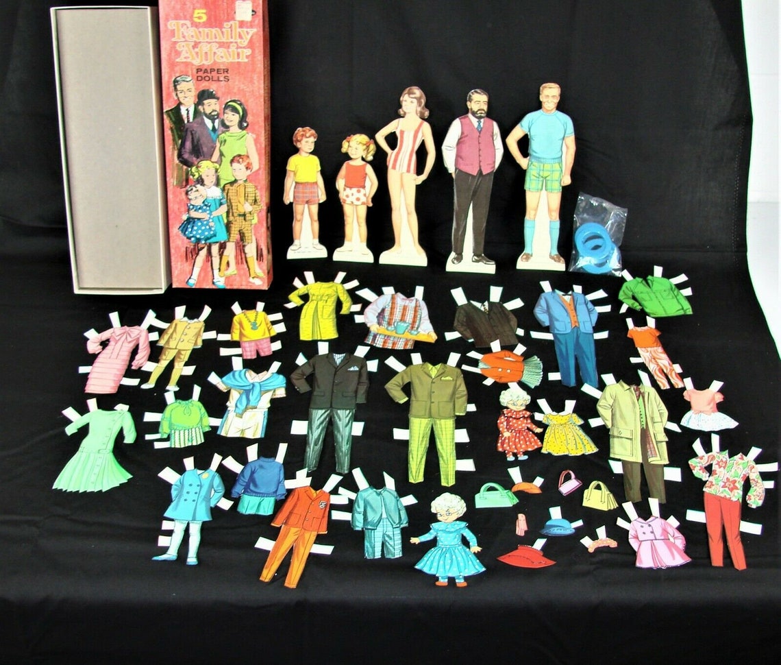 1960s Family Affair Paper Dolls / With Original Box Never Etsy