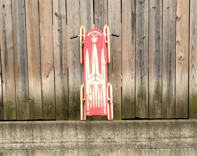 50s Atomic Rocket Sled / Space Rocket XS17 / With Orbit Control / Nice