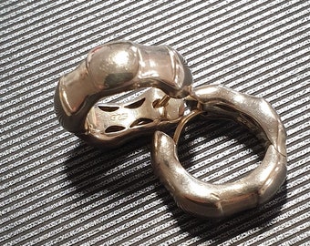 Creolen Ohrringe Silber 925 gewelltes edel Design stylisch SO188