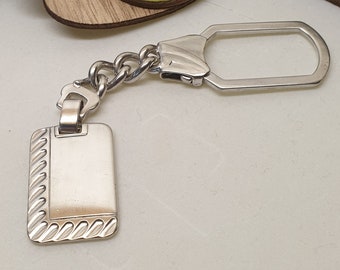 Porte-clés pendentif design en argent 925 vintage noble Italie Arezzo SK1675